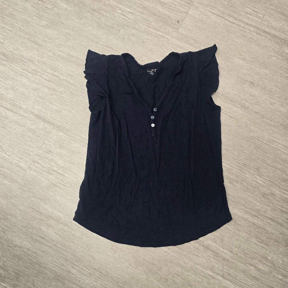 LOFT Women's Size XS blouse with ruffle sleeves
